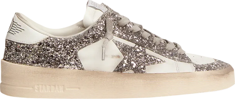 Кроссовки Golden Goose Wmns Stardan White Silver Glitter, белый
