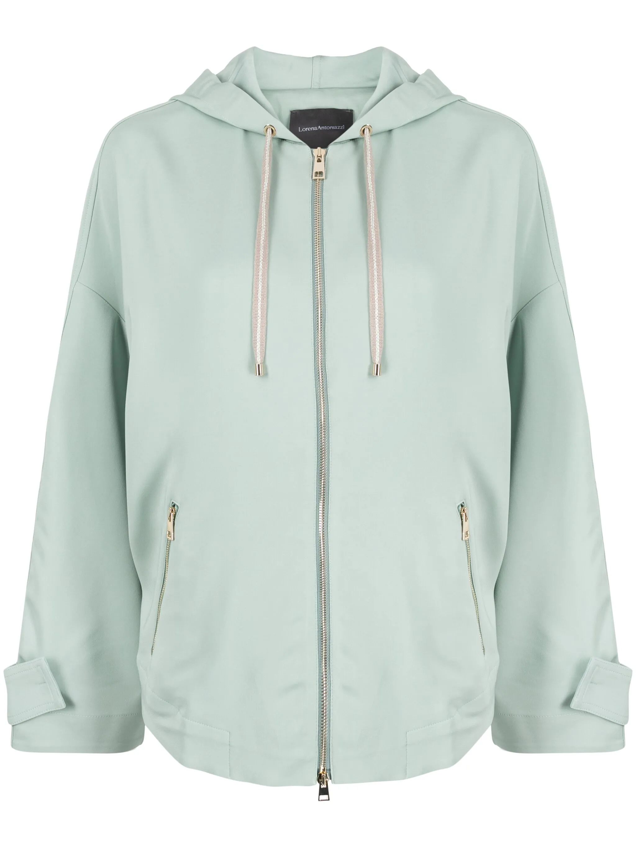 

Куртка из вирджинской шерсти с капюшоном Lorena Antoniazzi, зеленый