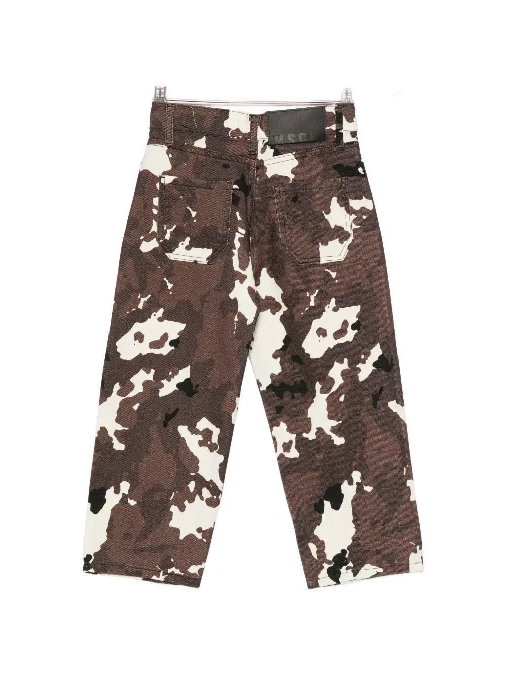 Джинсы прямого кроя с камуфляжным принтом Msgm Kids, коричневый — фото 2