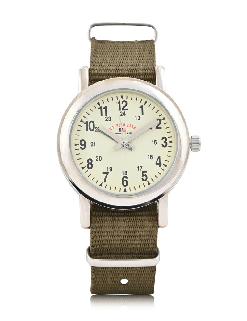 

Часы U.S. Polo Assn Uspa Junior Green Nylon Strap, хаки