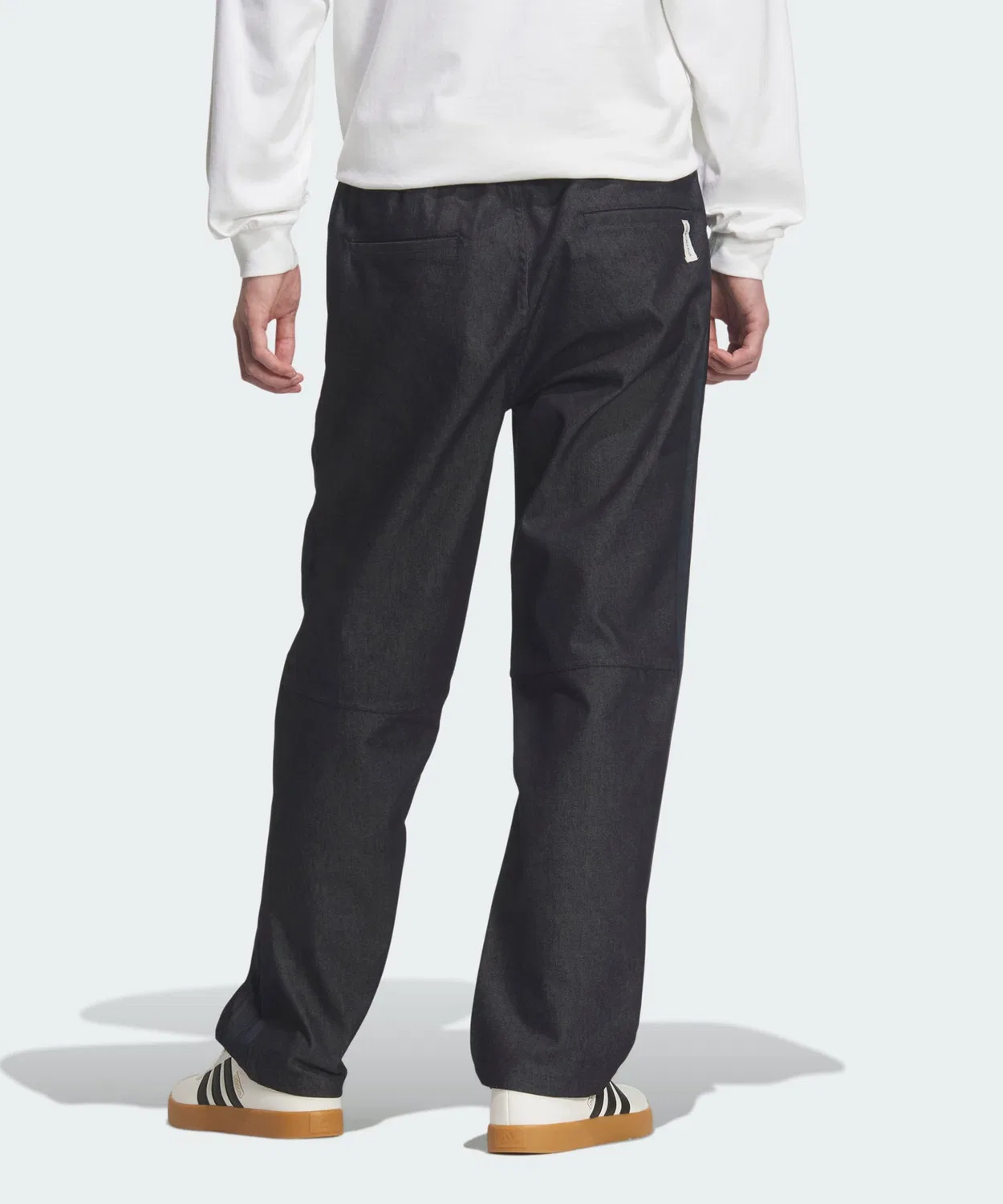 Мужские джоггеры с открытым низом Essentials Plus Regular Fit Stretch Denim Full Length Open Hem Pants Adidas, Blue — фото 2