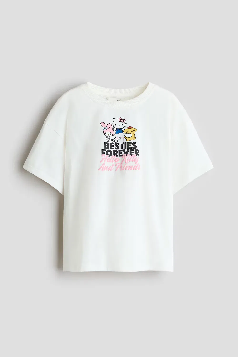 Хлопковая футболка с принтом H&M, Weiß/Hello Kitty