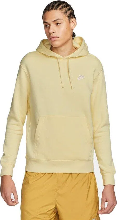 Мужское худи из флиса Nike Sportswear Club Fleece, Mangofarben Fluoreszierend Purpur Weiss