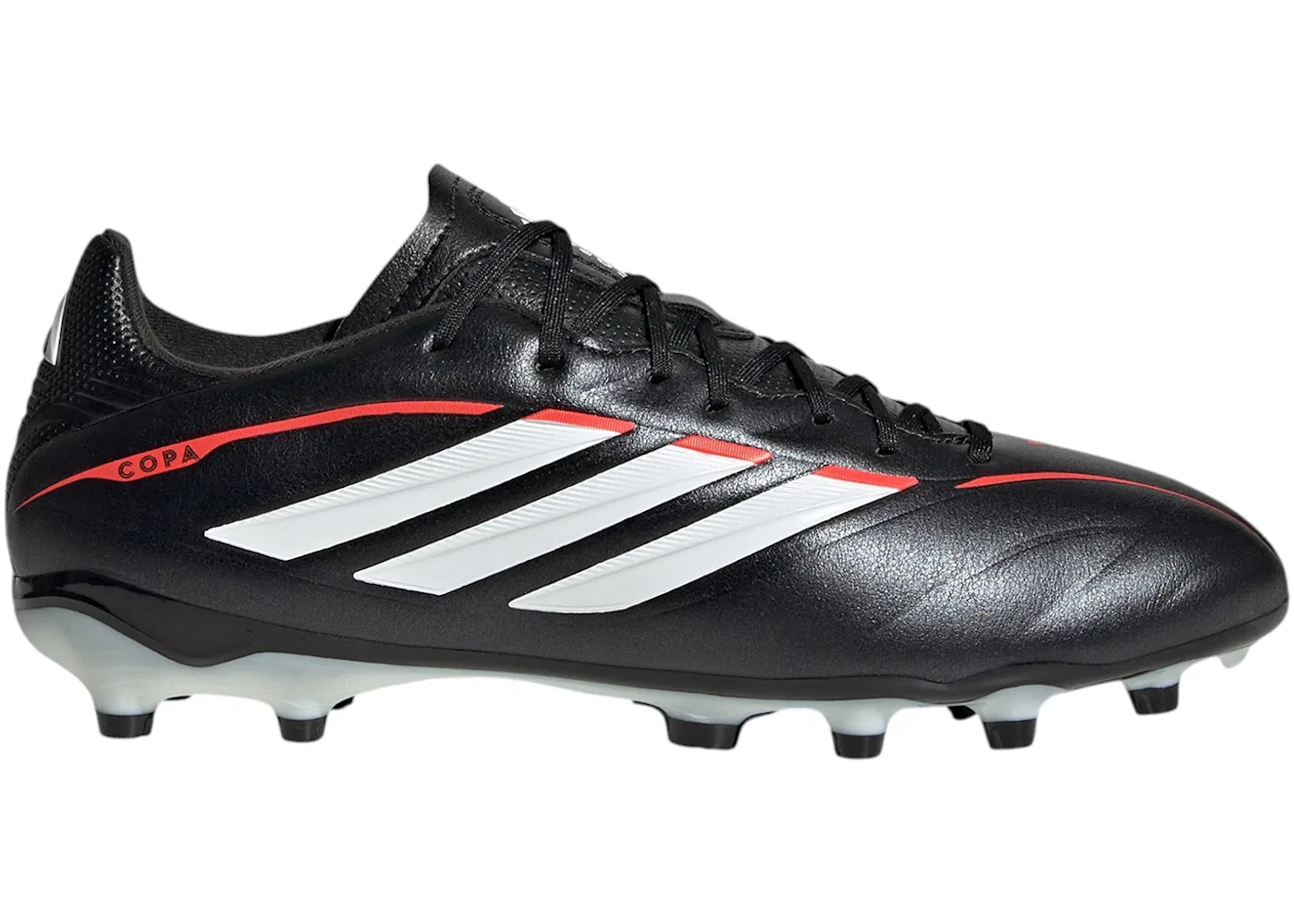 Детские бутсы FG с принтом Adidas Copa Pure 4 League, Core Black/Cloud White/Lucid Red
