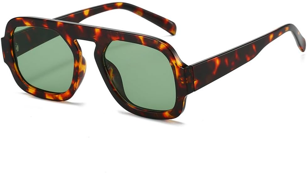 

Солнцезащитные очки для женщин, большая оправа, персонализированные солнцезащитные очки для женщин, для поездок на работу, с защитой от УФ-излучения, для использования на открытом воздухе KTUCN, Leopard Green