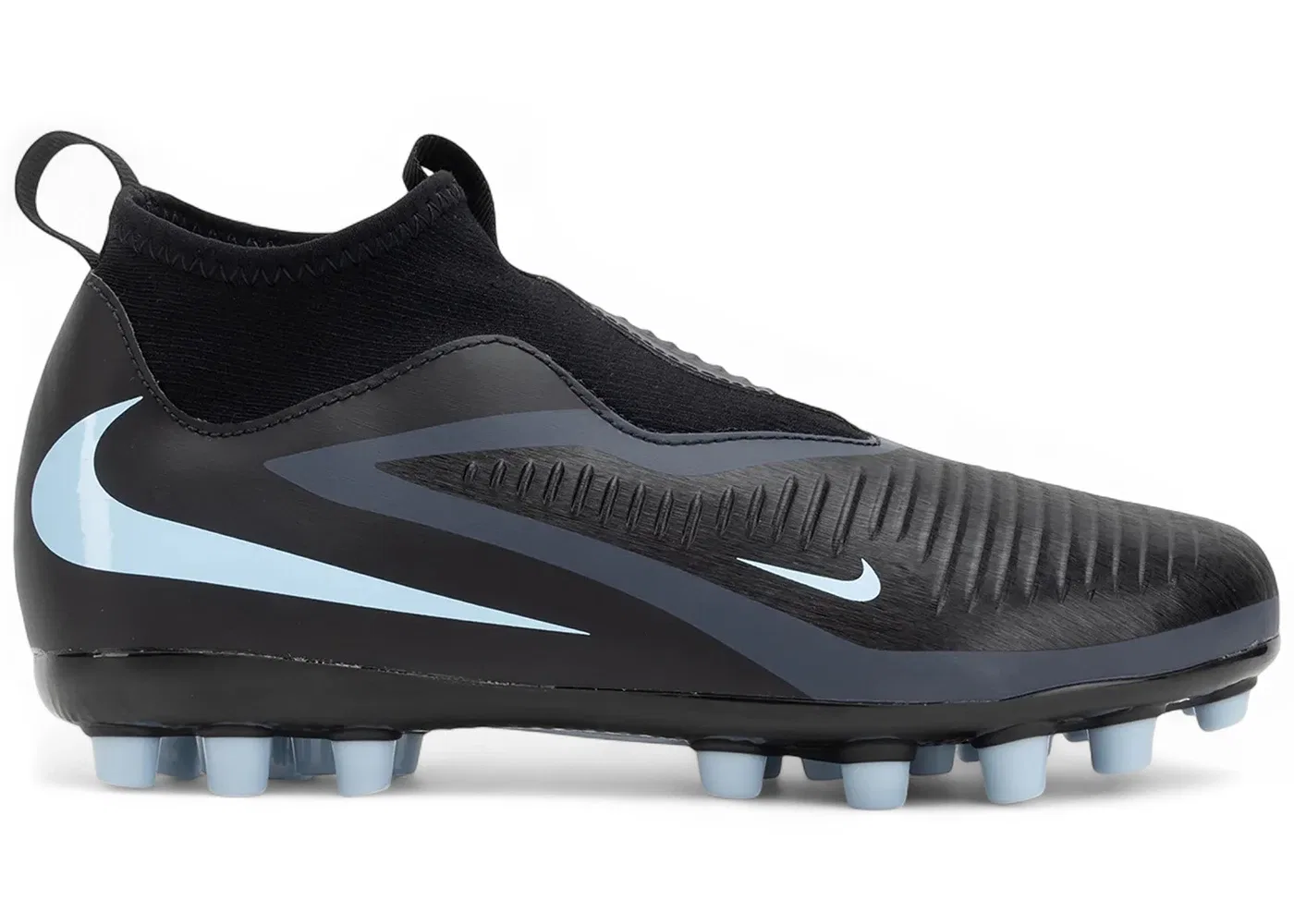 Детские бутсы Nike Phantom 6 High Academy AG, Black/Ice Blue