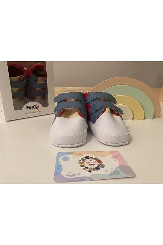 Детские пинетки для новорожденных с липучками Funny Baby, Red — фото 2