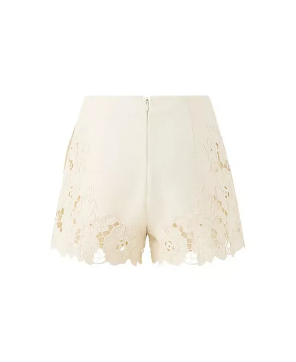 Детские шорты для девочек с вышивкой Kaitlyn Embroidered Marlo Kids, Creme — фото 3