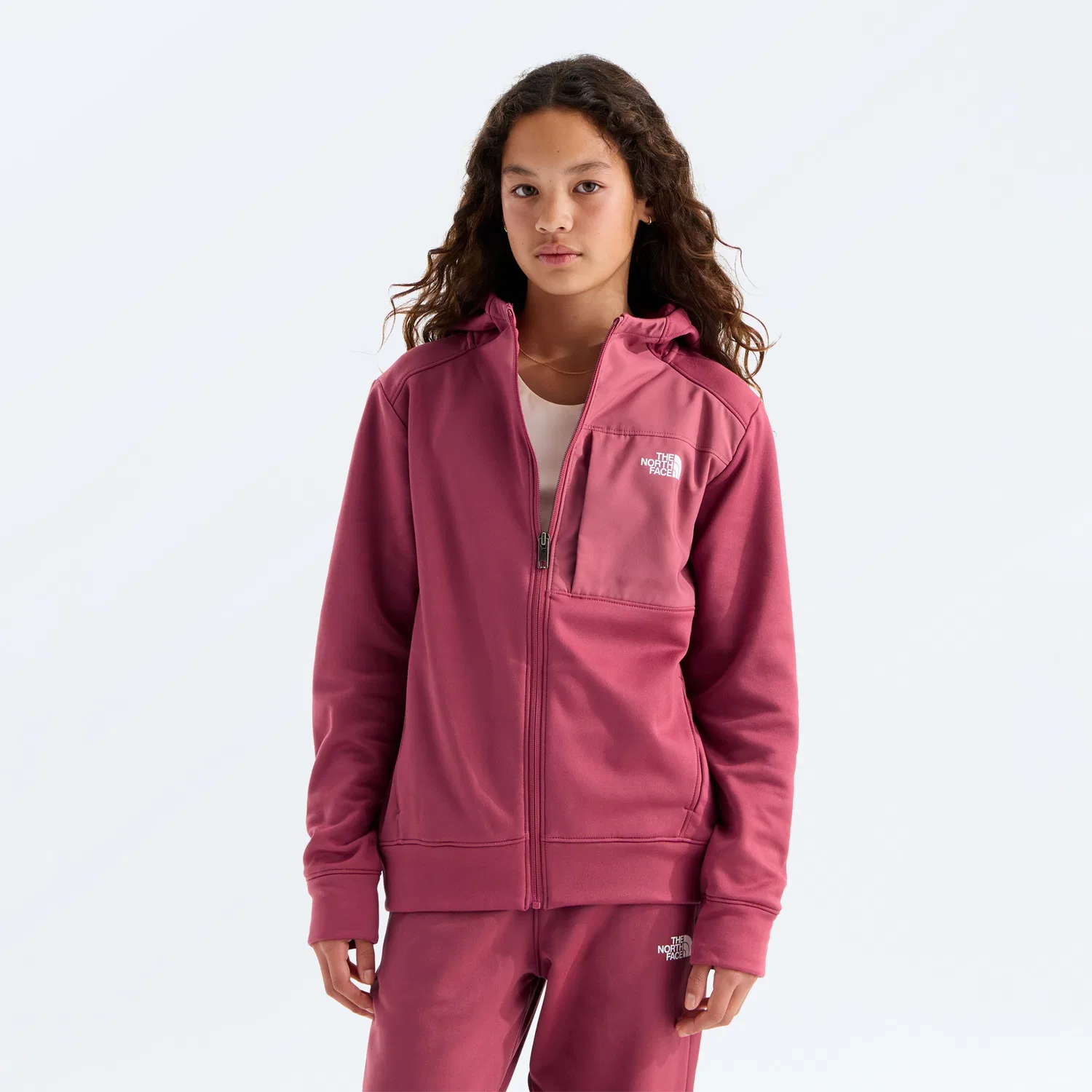 Детская куртка на молнии с капюшоном из флиса Performance The North Face, Fermented Clay