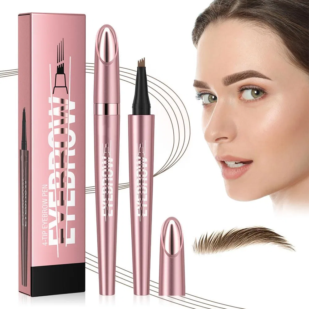 Карандаш для бровей микроблейдинг 4-зубчатый наконечник TBLMPNE, 1# Light Brown