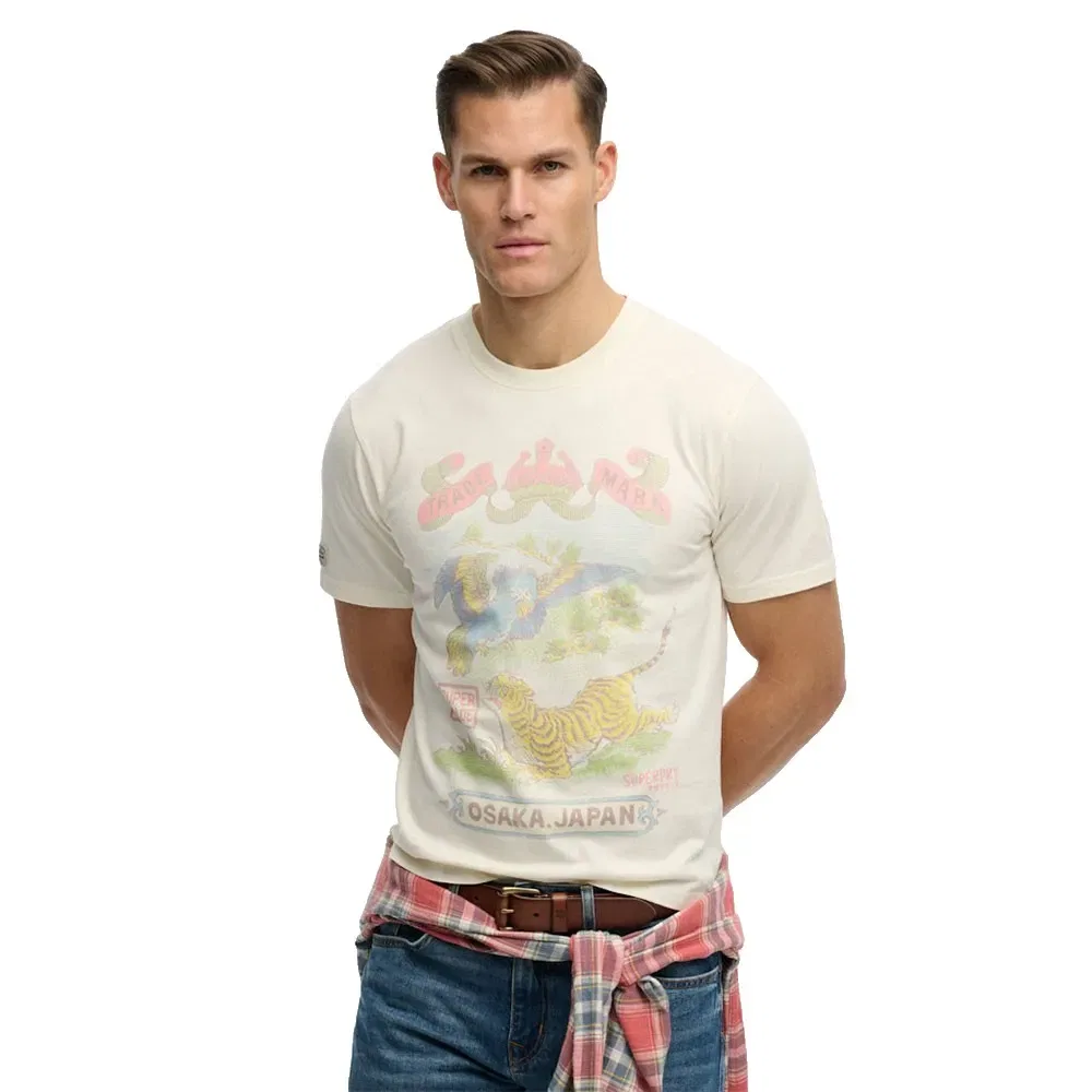 Футболка Superdry Tokyo Relaxed Fit, бежевый