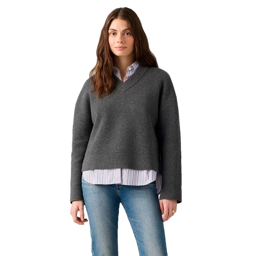 Женский свитер с V-образным вырезом Levi's, Grey