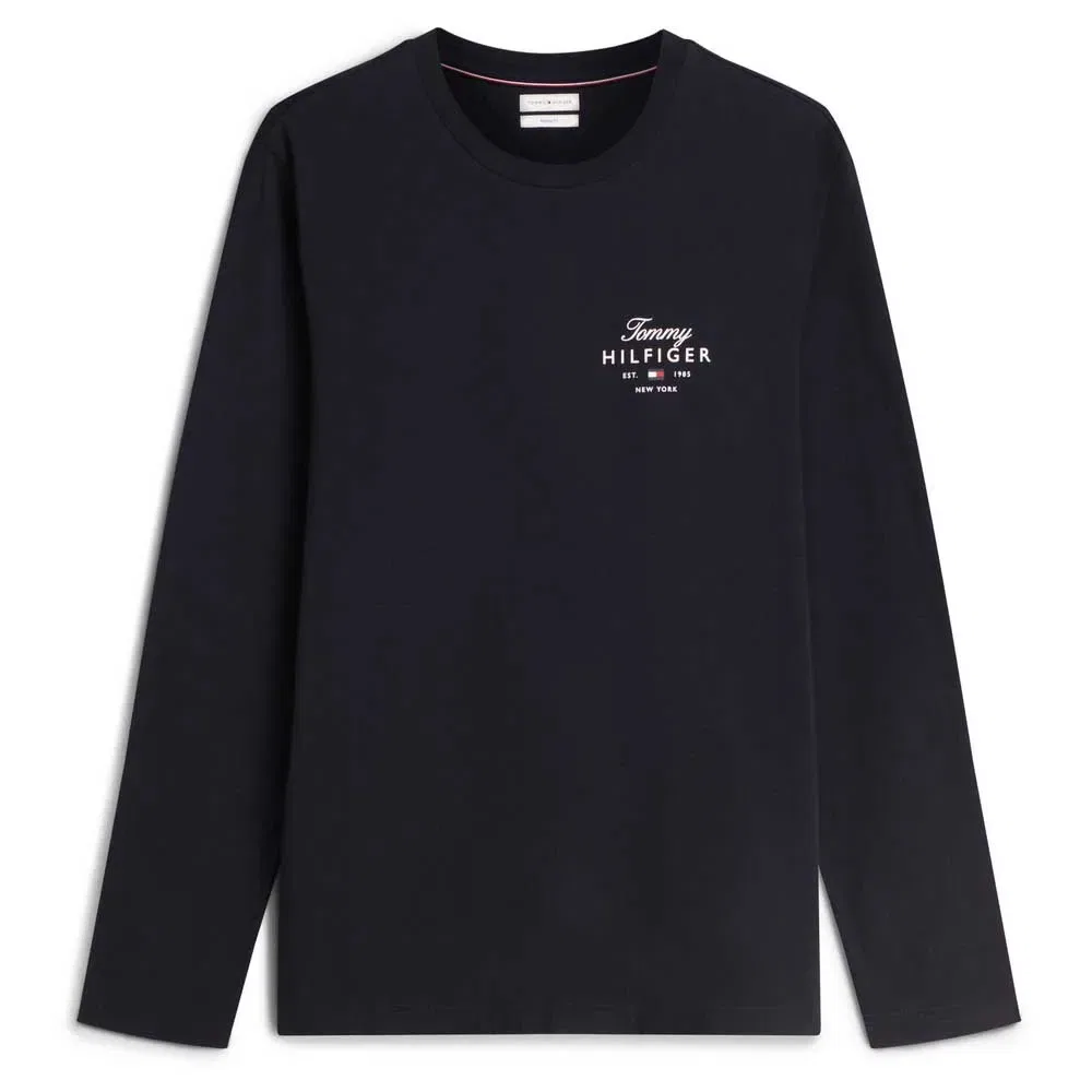 Мужская футболка с длинным рукавом Script Stack Tommy hilfiger, Blue — фото 3