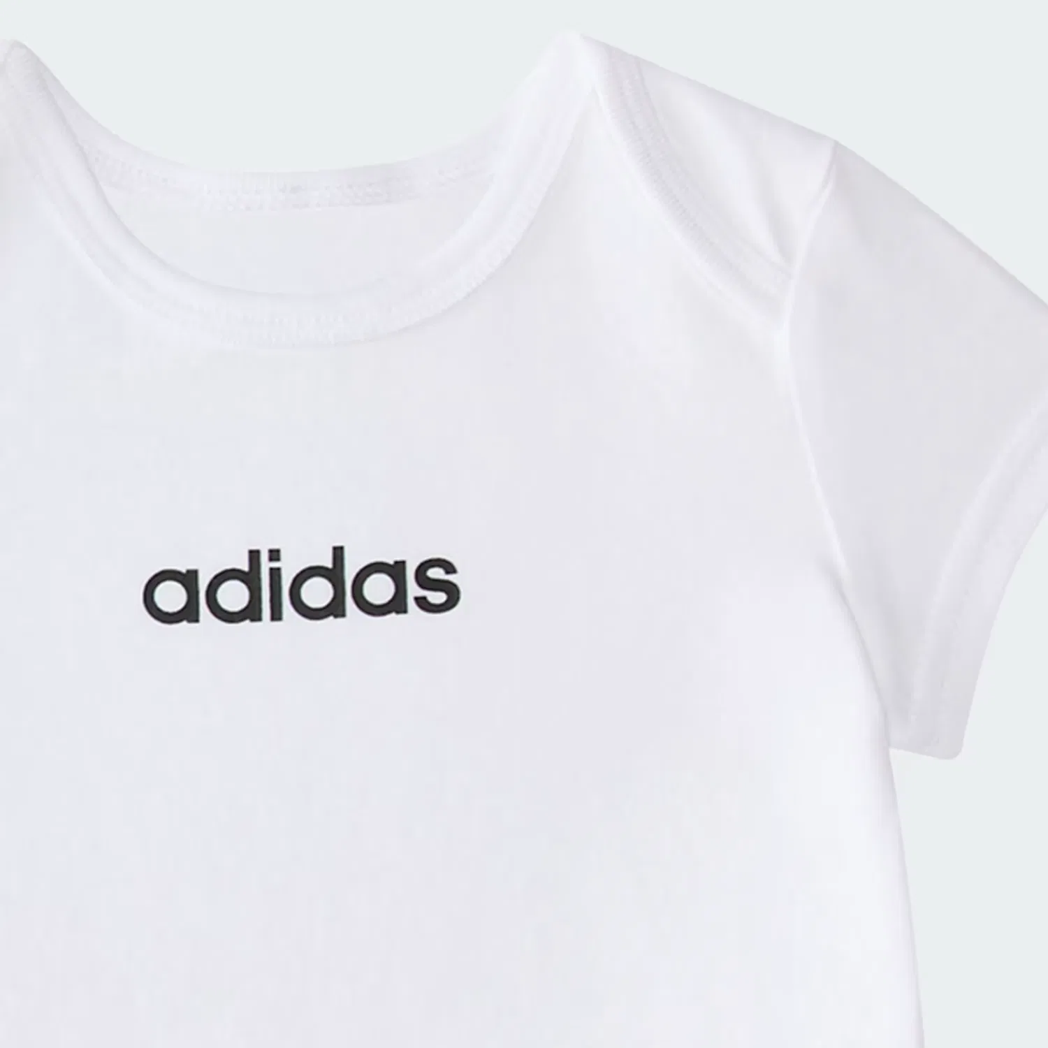 Детский комплект из 2 боди и штанов с логотипом, ADI 3PC LOGO HTR BDYST PNT ST, Adidas Sportswear, серый меланж — фото 4