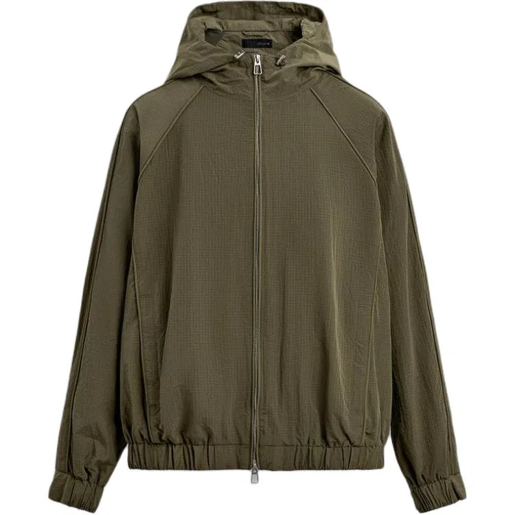 Мужская куртка с капюшоном Khaki ZARA, Хаки