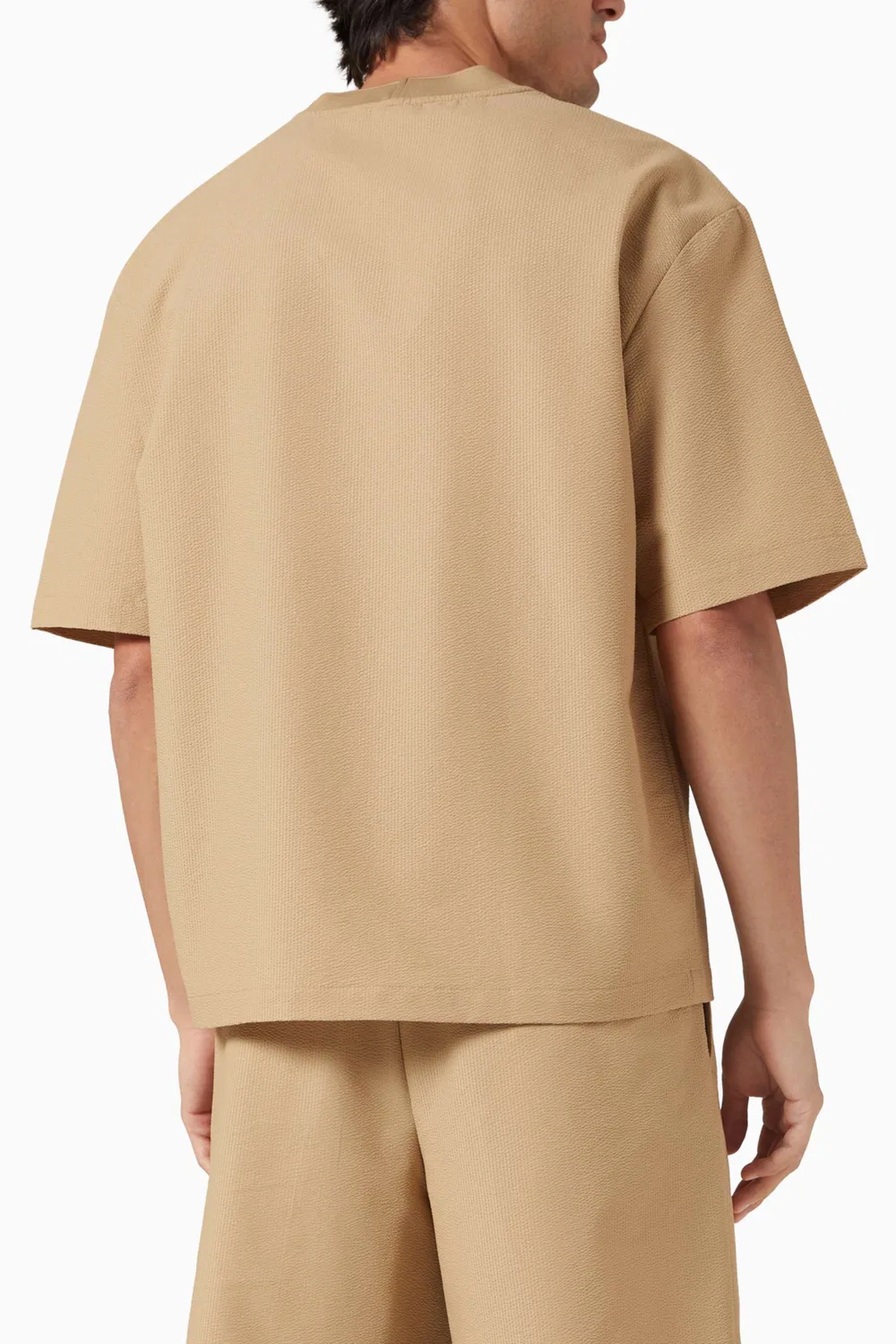 Футболка свободного кроя Boxy T-Shirt Emporio Armani, нейтральный — фото 3