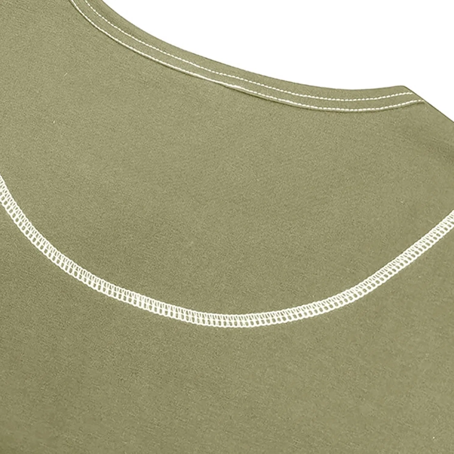 Мужская футболка с длинным рукавом Henley из хлопка, Green — фото 3