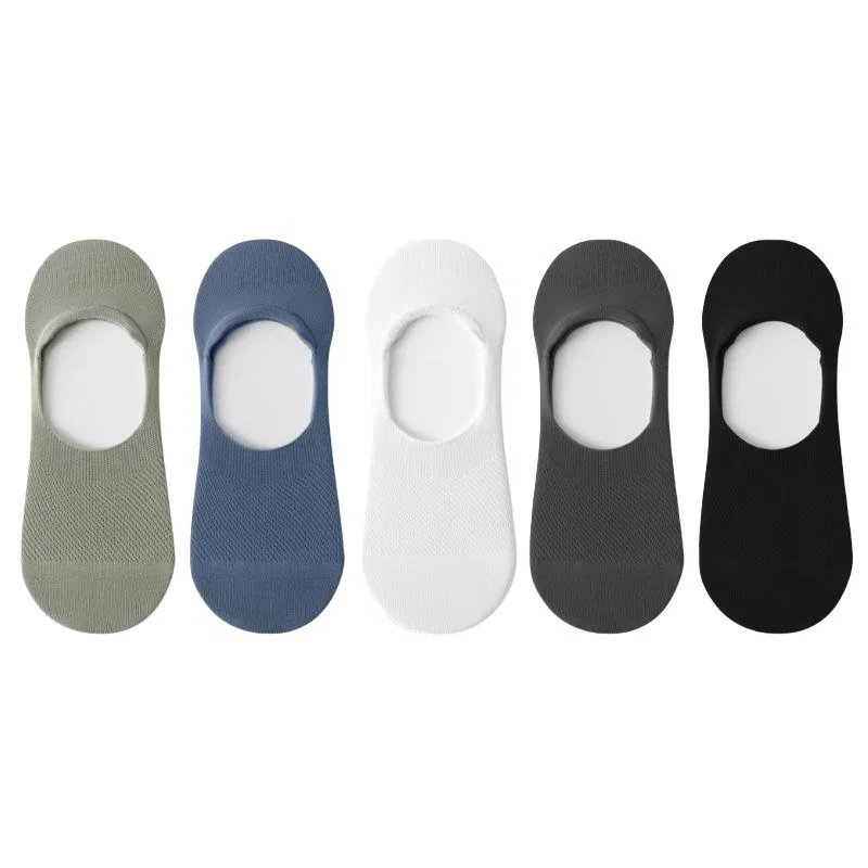 Детские носки-невидимки MADALLO, Spring Sprout Green+Cabbage Blue+Raw White+Ink Gray+Black