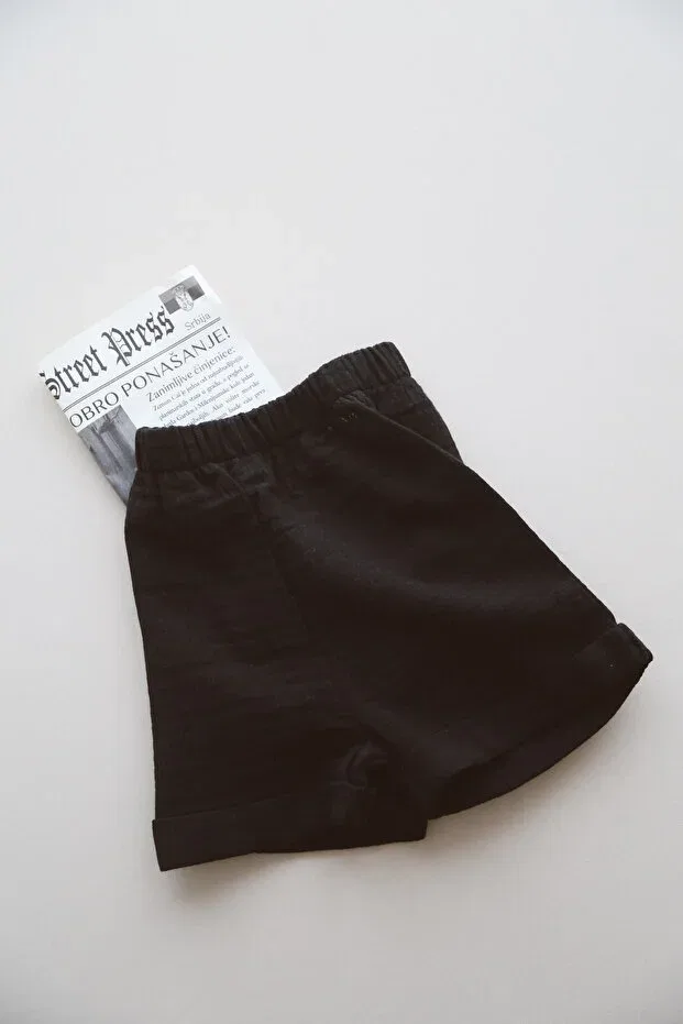 Детские шорты для девочек муслиновые Organic cotton muslin shorts (1-5 years) Pure Lille, Black