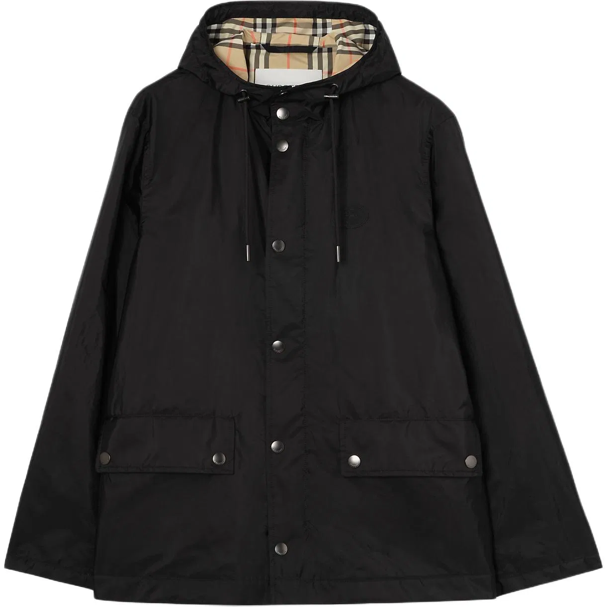 Мужская куртка с капюшоном Black Hooded Burberry, Black