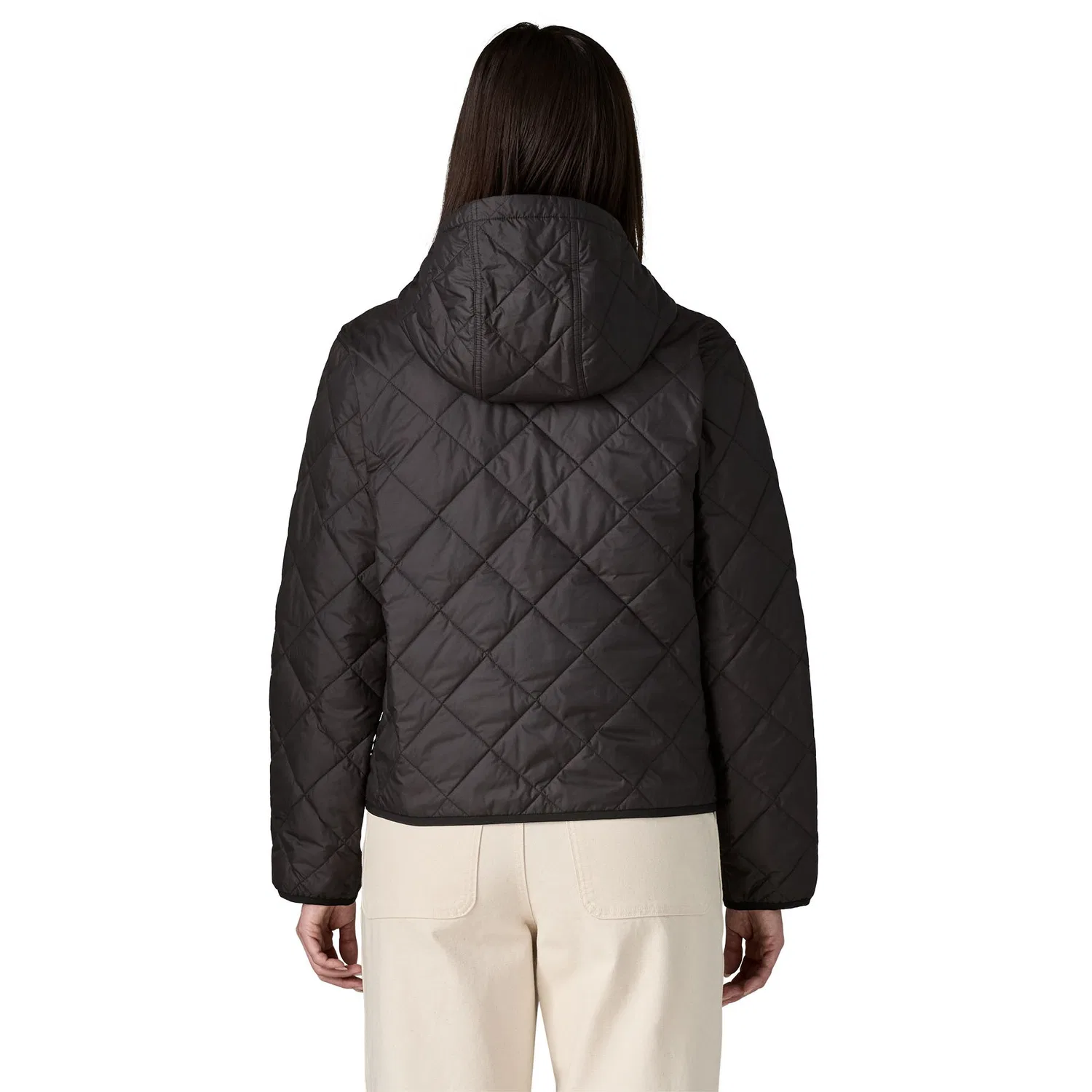Куртка-бомбер утепленная с ромбовидной стежкой Diamond Quilted Insulated Bomber Hoody Patagonia, черный — фото 3