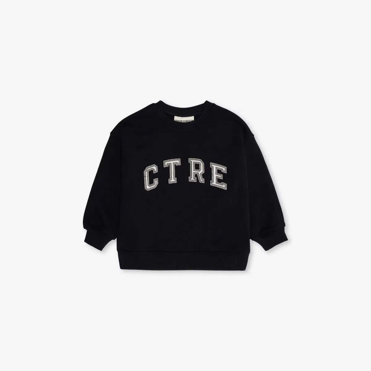 Толстовка из хлопковой смеси с вышитым логотипом Ctre, возраст 1-10 лет The Couture Club, черный