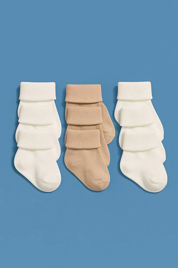 Детские носки для новорожденных хлопковые 9 пар Baby Socks, Brown — фото 4