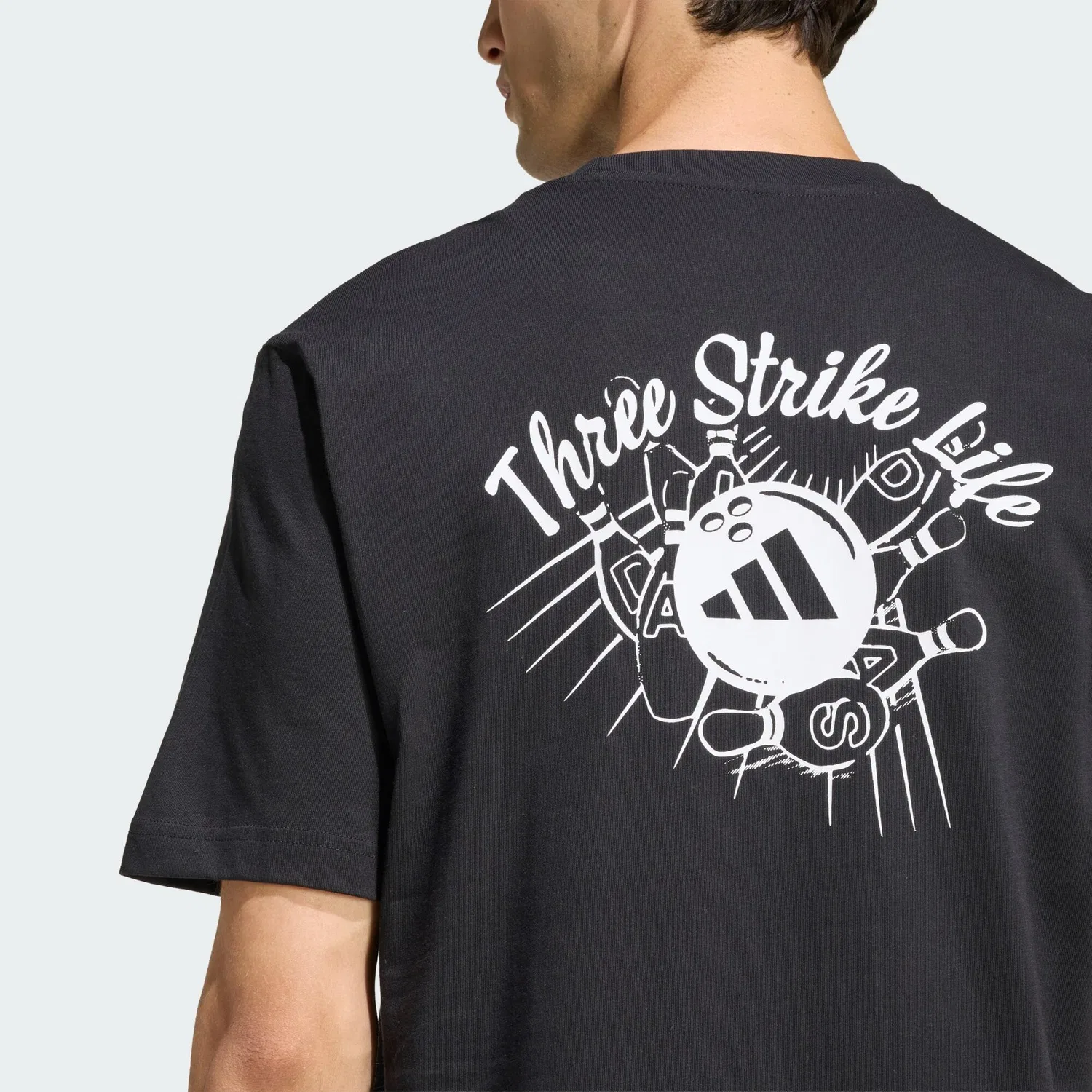 Мужская футболка с принтом Novelty Bowl Grafik T-Shirt adidas, Черный — фото 4