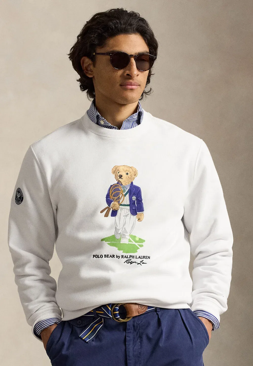 Вязаный свитер для Уимблдона Polo Ralph Lauren, White