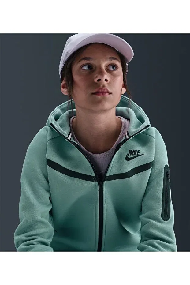 Детское худи для девочек с капюшоном Nike, Green — фото 2