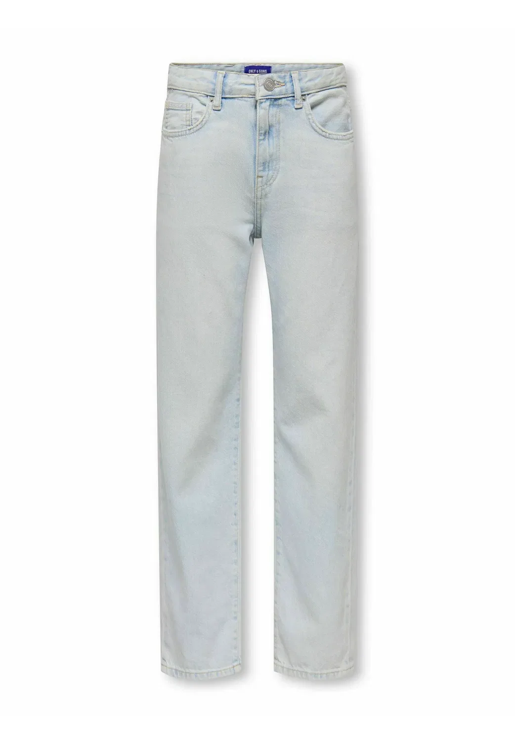 Джинсы прямого кроя, средней посадки, прямого кроя Only & Sons Junior, Light Blue Bleached Denim