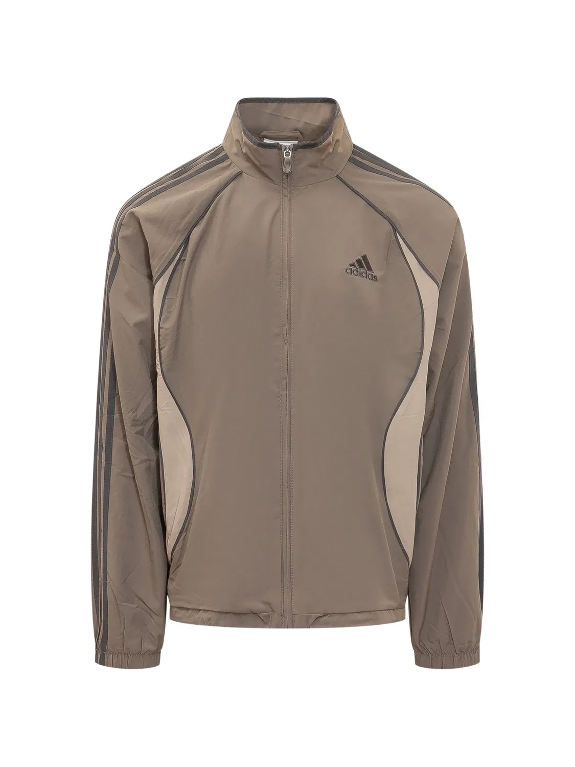 Спортивная куртка с логотипом, коричневая Adidas, коричневый