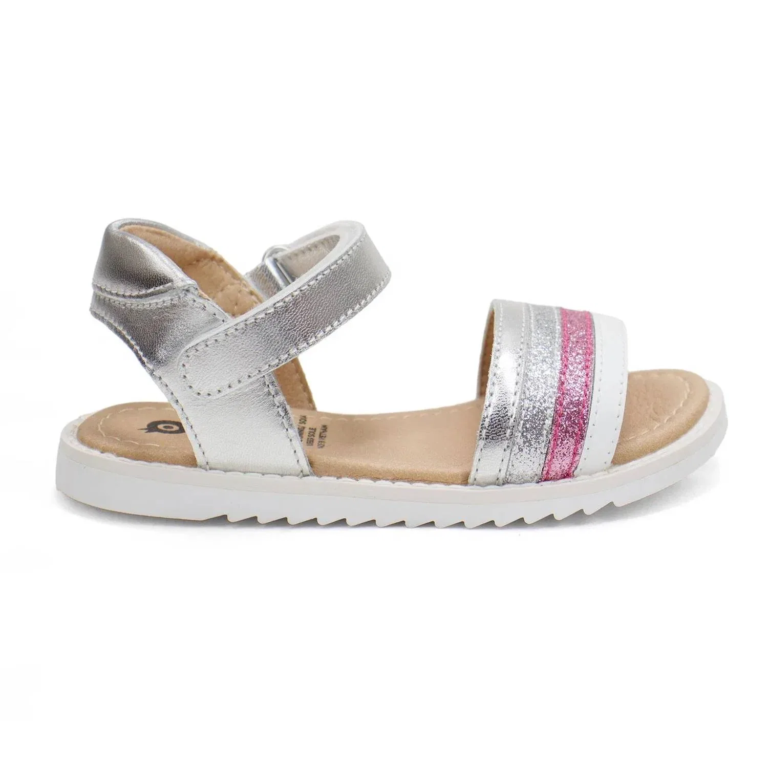 Детские сандалии с открытым носом Girl's Colour Pot Old Soles, Silver Snow