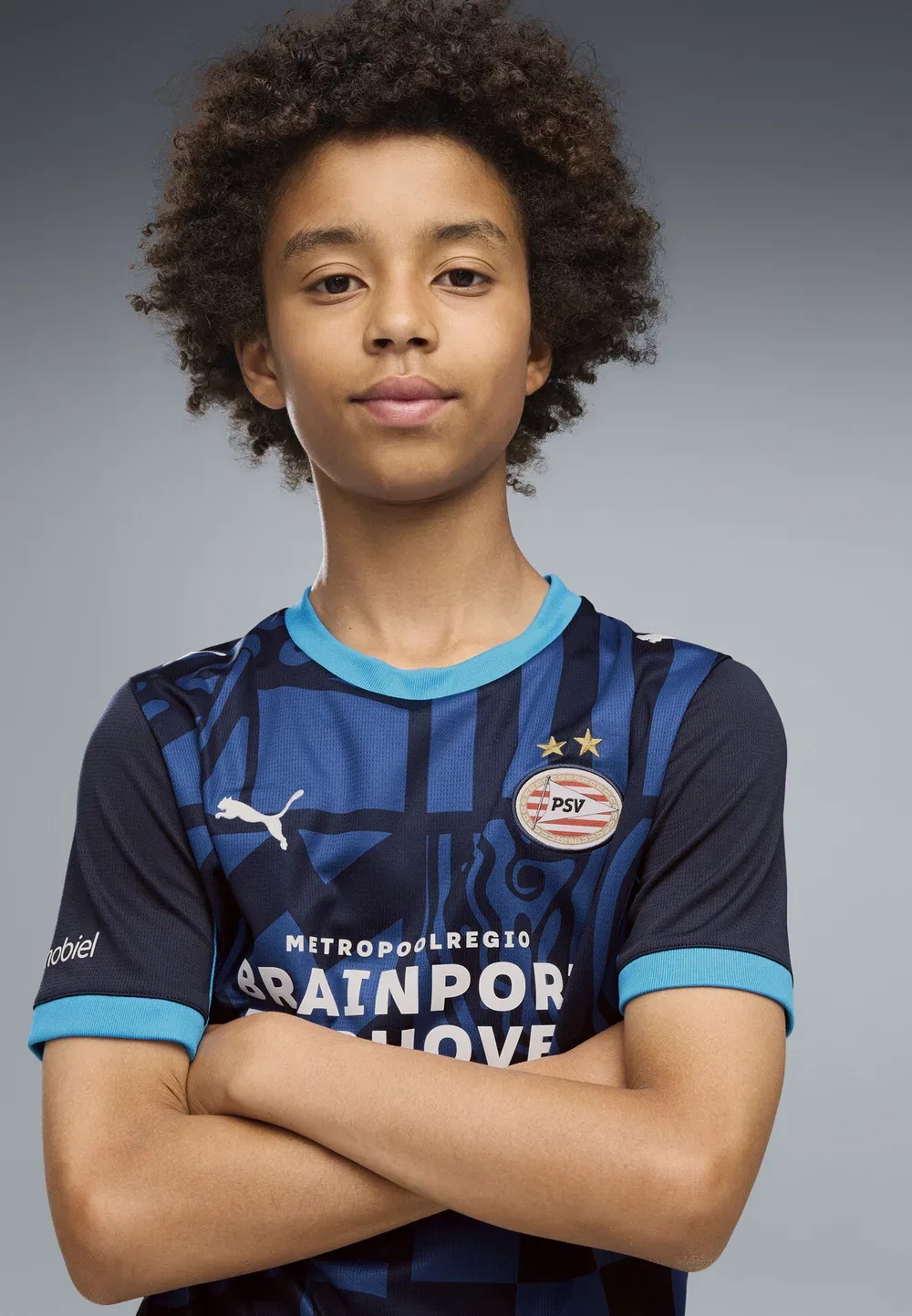Psv eindhoven 26/27 ausweichtrikot унисекс - клубная одежда Puma, Navy-Clyde Royal — фото 3