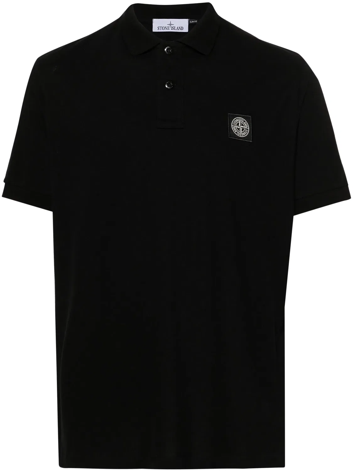 Поло с логотипом Compass от Stone Island, черный