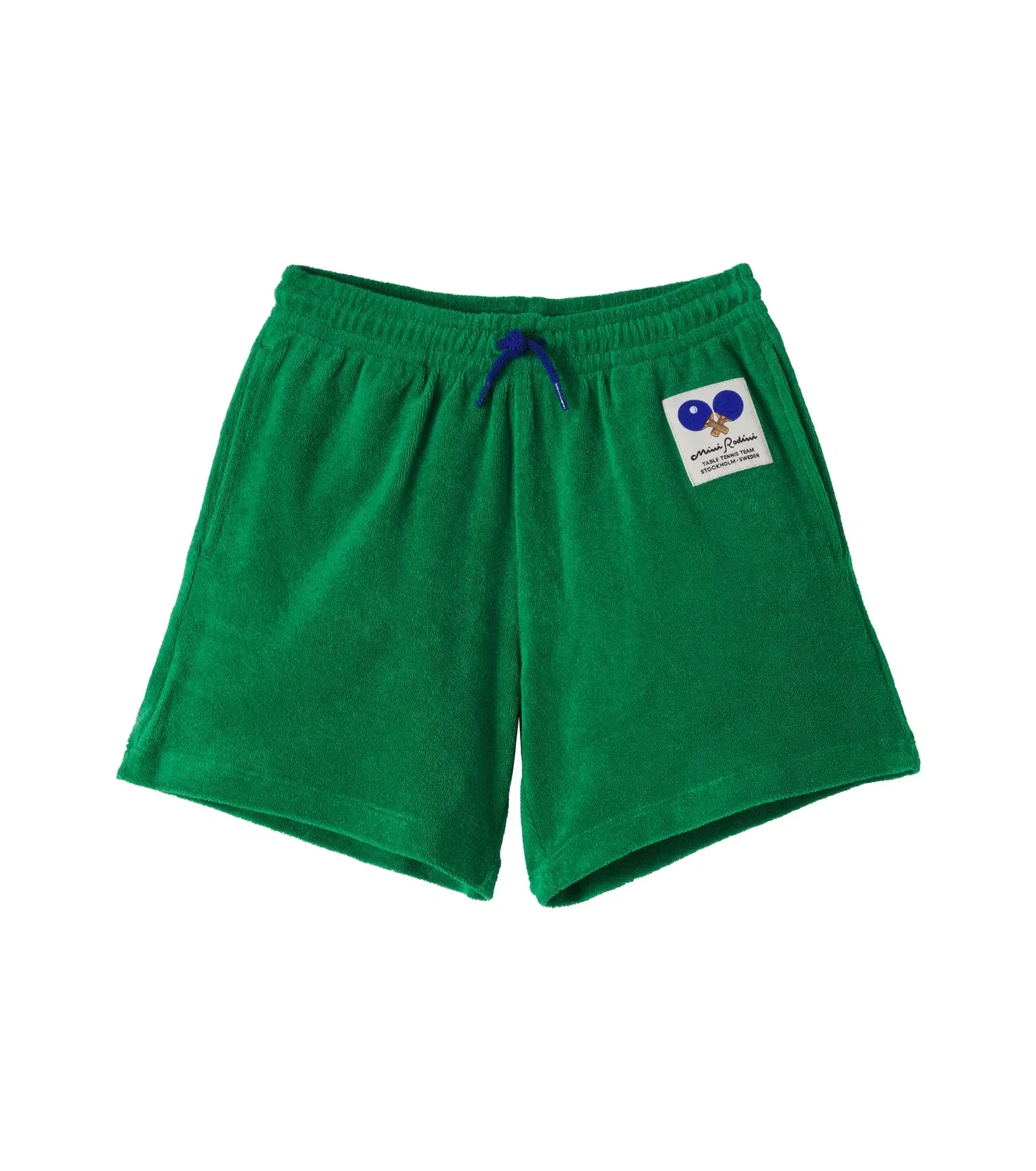 Шорты хлопковые с эластичным поясом Mini Rodini, зеленый