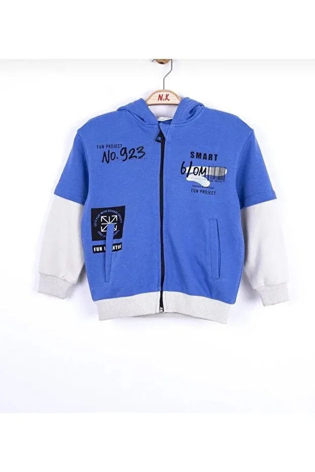 Детское худи-кардиган с капюшоном для мальчиков Nk Kids, Blue