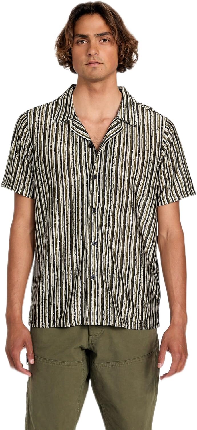 

Мужская короткая футболка с коротким рукавом GUESS Wyatt Stripe Resort, Olive Morning Multi, Хаки, Мужская короткая футболка с коротким рукавом GUESS Wyatt Stripe Resort, Olive Morning Multi