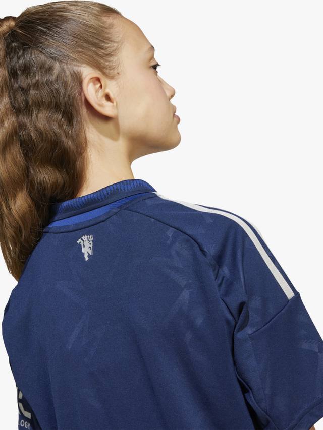 Детская гостевая футболка Manchester United adidas, Night Indigo — фото 4