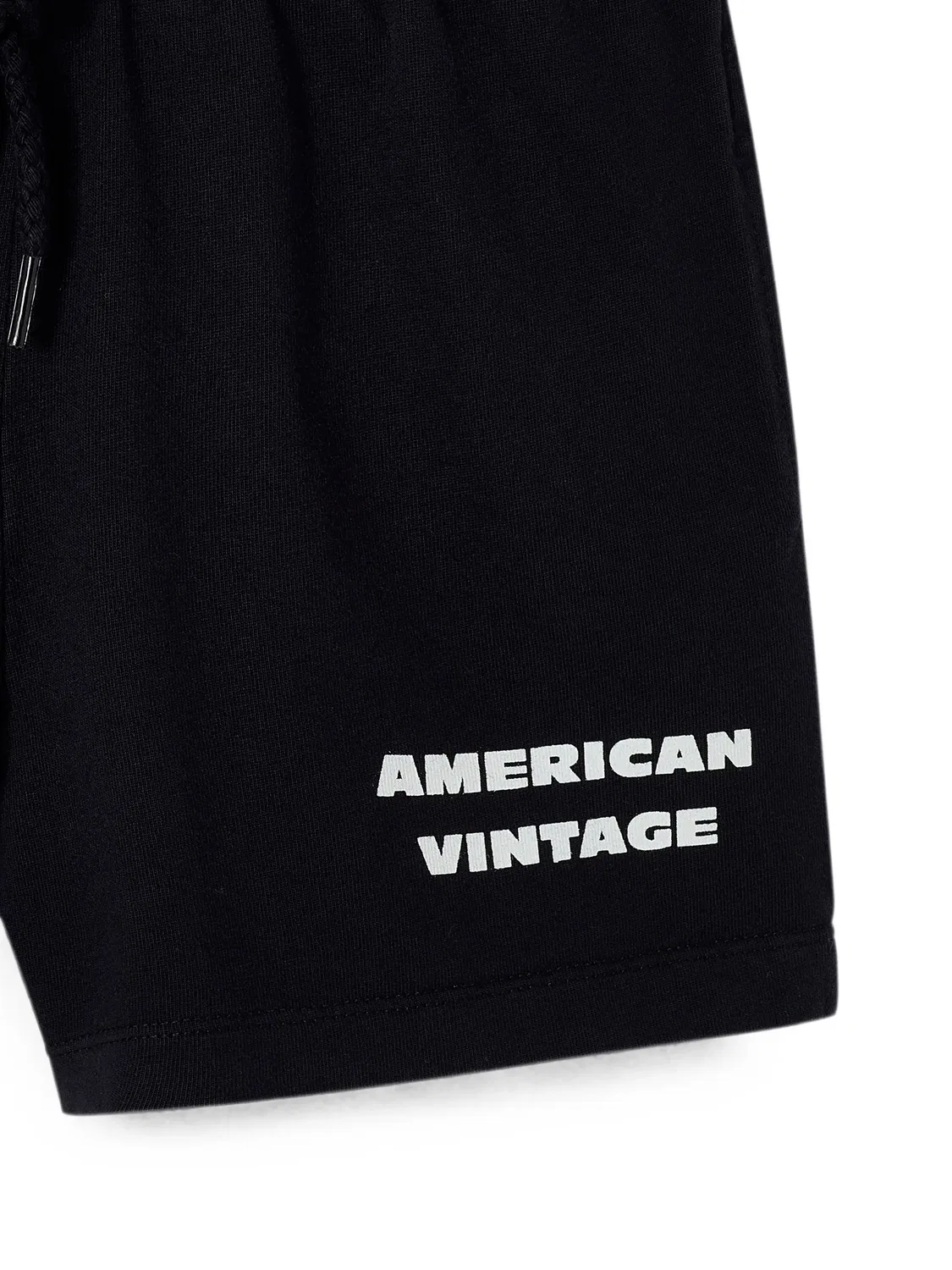 Спортивные шорты Fizvalley с кулиской и логотипом American Vintage Kids, черный — фото 3