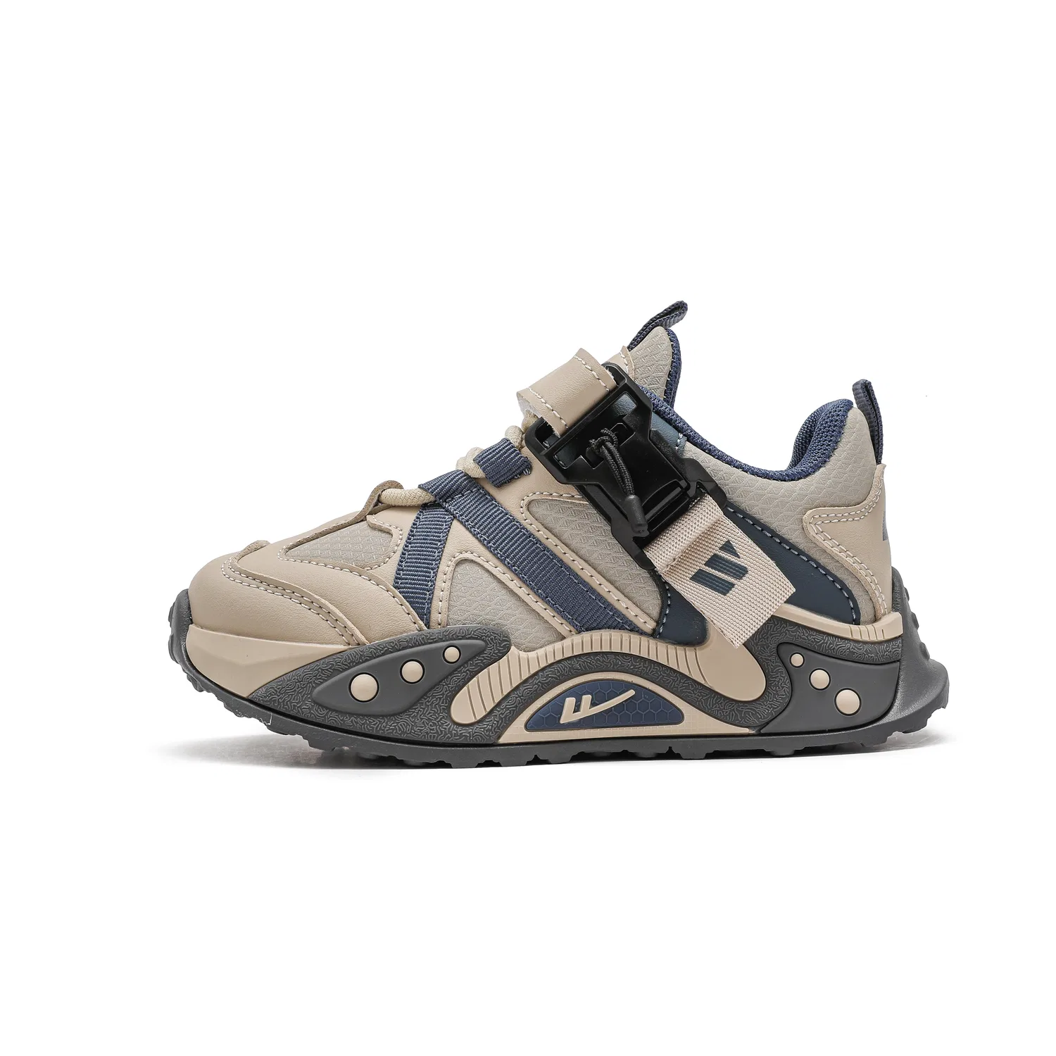 Детские повседневные кроссовки с синтетической кожей Apricot Gray/Dusty Blue WARRIOR