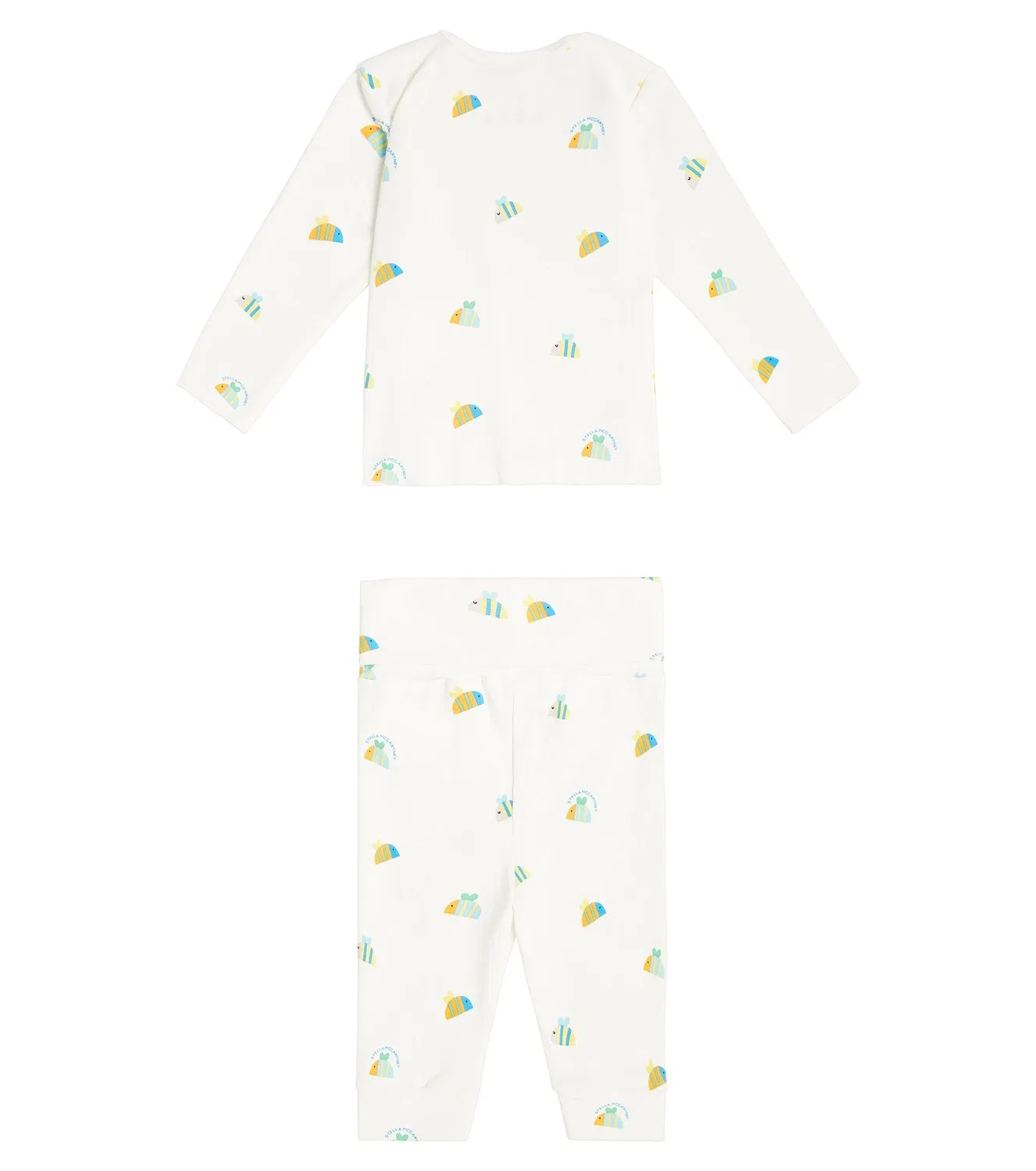 Комплект детской пижамы с принтом Stella Mccartney Kids, белый — фото 4