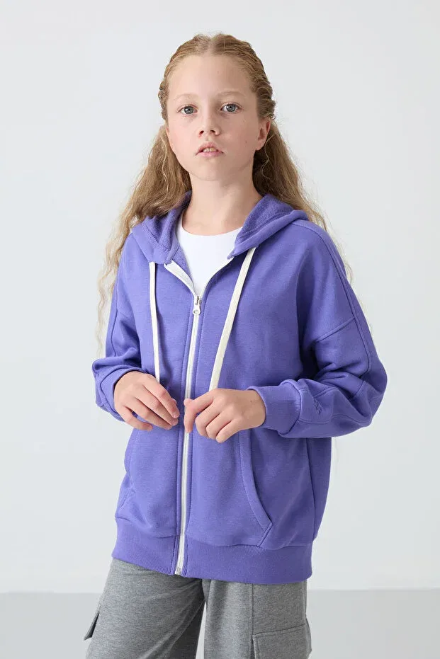 Детская толстовка для девочек с вышивкой Tommy Life, Magenta — фото 3