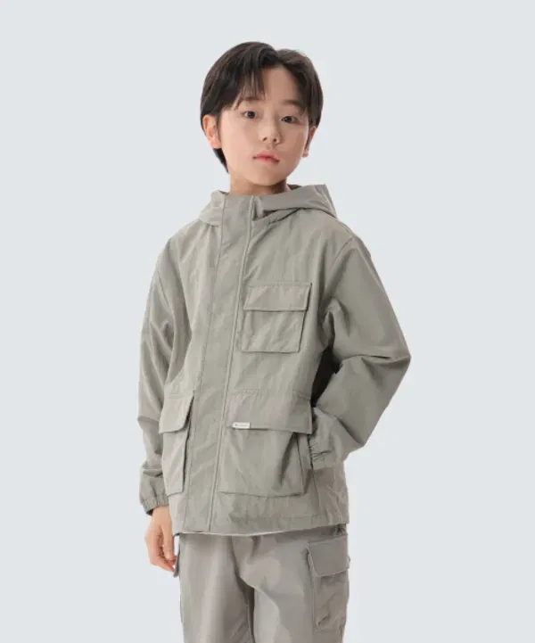 Ветровка Camper, детская, Snowpeak Apparel Kids, Fog Gray