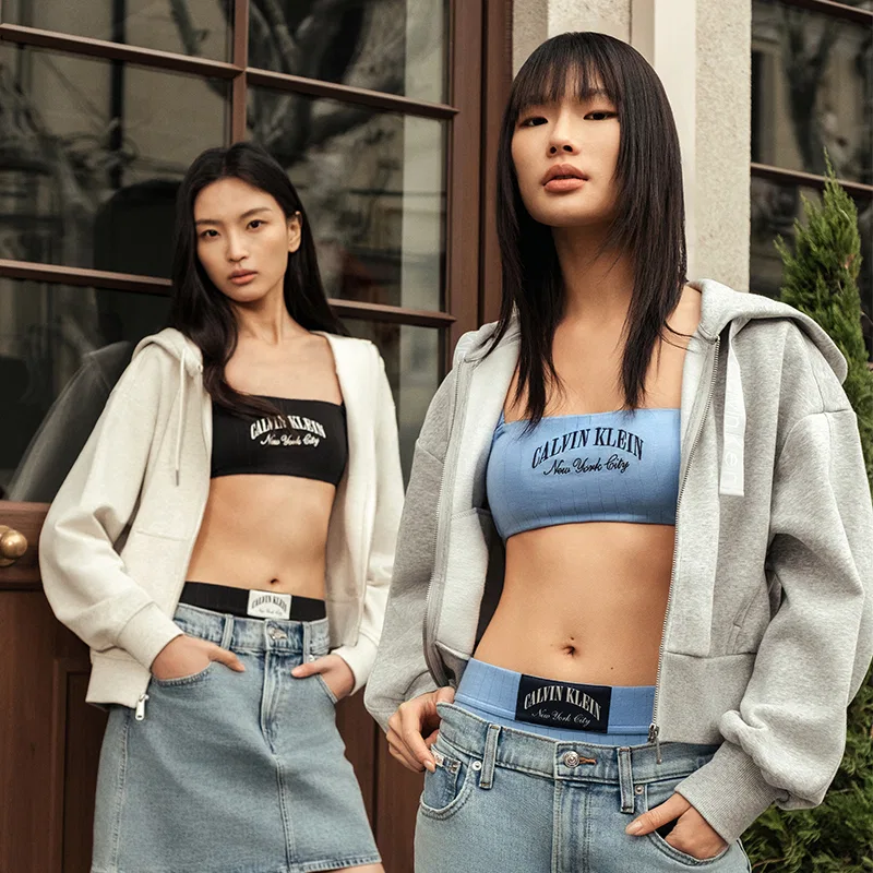 Женский бюстгальтер с винтажной резинкой Calvin Klein, Sky Blue — фото 4