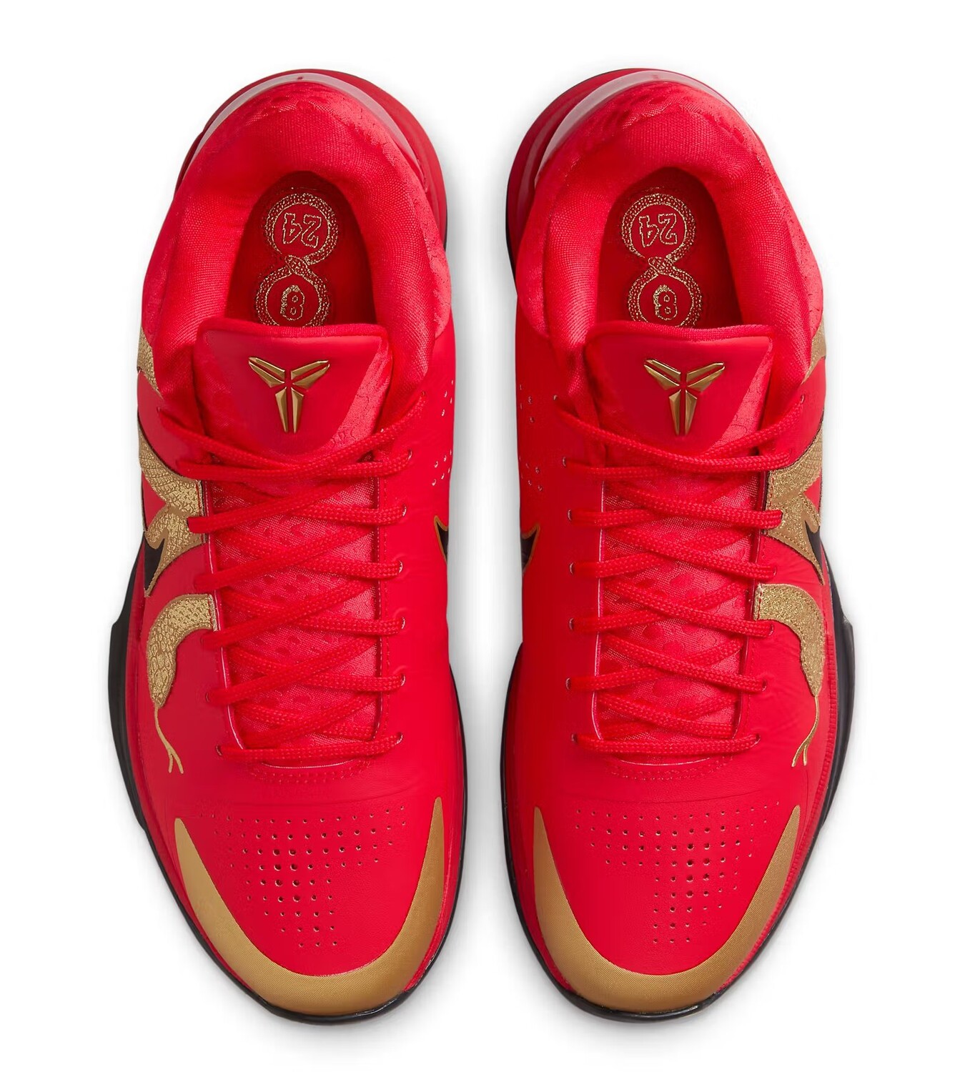 Баскетбольные кроссовки детские Nike Kobe V Protro "Year of the Mamba", красные — фото 3
