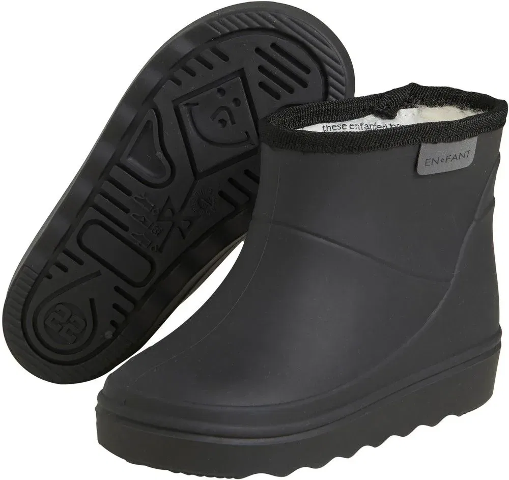 Резиновые сапоги утепленные Thermo Boots Short Solid En Fant, черный — фото 3