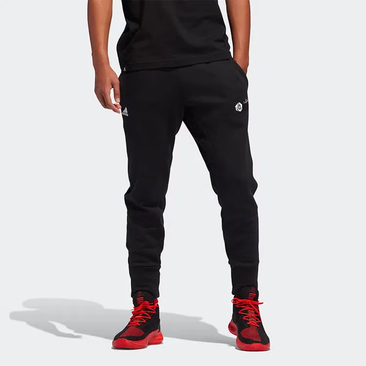 Брюки баскетбольные с логотипом Rose Adidas, черный — фото 3