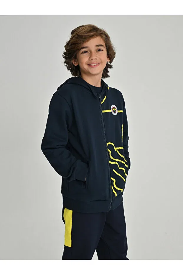 Детское худи для девочек с принтом Tribun All Over Print Sweat Fenerium, Fb Laci New — фото 3