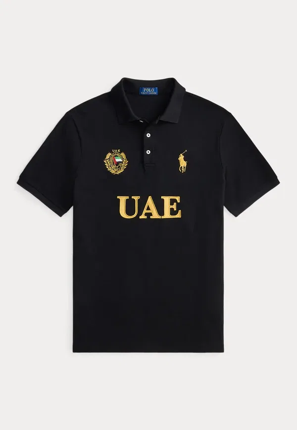Футболка поло хлопковая Polo marskineliai Polo Ralph Lauren, черный — фото 4